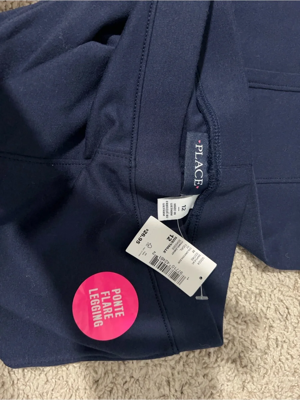 The Children's Place Navy Flare Leggings with Front Slits